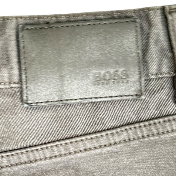 Men’s boss by Hugo Boss Charcoal Stretch straight leg lightweight Jeans 33/34 - Picture 7 of 12